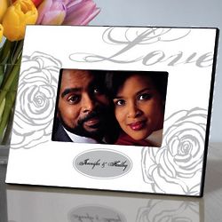 White Personalized Love Wedding Picture Frame