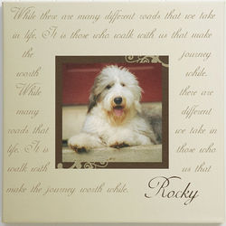 Paw Prints On Our Hearts Photo Pet Memorial Canvas Art