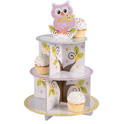 Owl Baby Shower Cupcake Stand