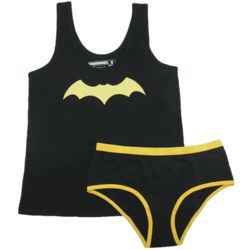 Womens Juniors Batgirl Tank Underwear Set