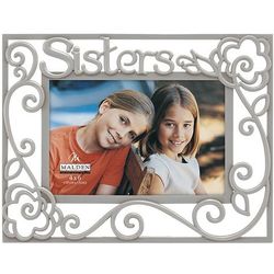 Sisters 4x6 Floral Scroll Frame