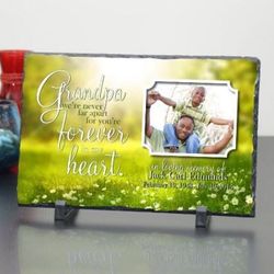 Sympathy Plaque with Photo Frame for Loss of Grandpa