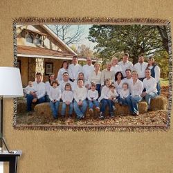 Personalized Family Reunion Tapestry Throw Blanket
