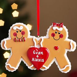 Personalized Gingerbread Couple Ornament