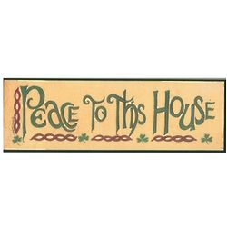 Peace to This House Plaque