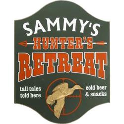 Hunter's Retreat Personalized Pub Sign with Duck