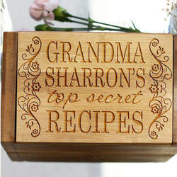 Grandma's Top Secret Recipes Personalized Recipe Box