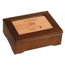 Pet Memorial Personalized Alder Wood Musical Memory Box