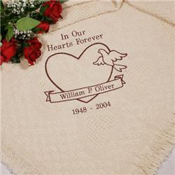 Personalized In Our Hearts Memorial Afghan