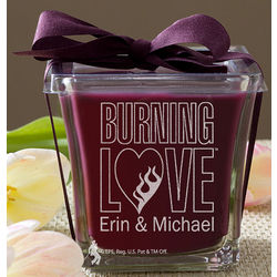 Burning Love Mulberry Personalized Elvis Candle