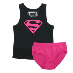 Girls Supergirl Underwear Tank Set
