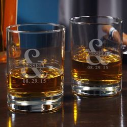 Love & Marriage Custom Eastham Whiskey Glass Set