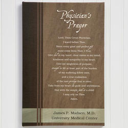 Physician's Prayer Personalized Canvas Artwork