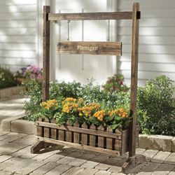 Personalized Rustic Wooden Fence Planter