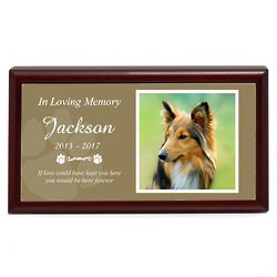 Custom Photo Pet Paw Print Memory Box
