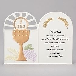 Arched First Communion Chalice Plaque