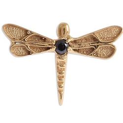 Gleaming Dragonfly Gold Plated Garnet Cocktail Ring