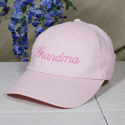 Pink Hat Embroidered with Any Name