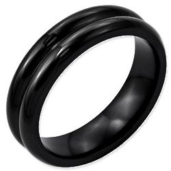 Men's Titanium Black Promise Ring