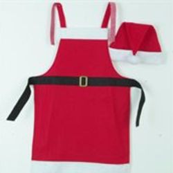 Santa Claus Red Apron and Hat