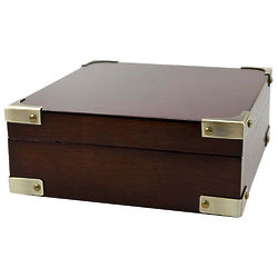 Personalized Rosewood Finish Memory Box with Brass Corners