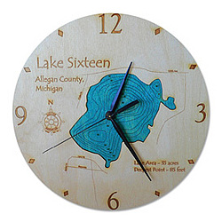 Personalized Custom Etched Lake Wall Clock