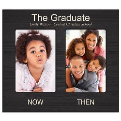 Graduate's Personalized Now and Then Double Photo Frame