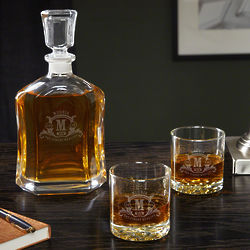 Westbrook Argos Personalized Decanter Set with Buckman Glasses