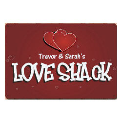 Personalized Love Shack Metal Wall Sign