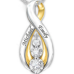 Today, Tomorrow, Always Our Love Is Forever Personalized Pendant