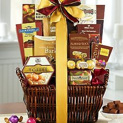 Deluxe Sweets Willow Gift Basket