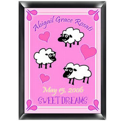 Counting Sheep Personalized Girl's Room Sign