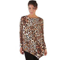 Asymmetrical Cheetah Print Tunic
