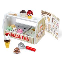 Kid's Personalized Scoop and Serve Ice Cream Counter Toy