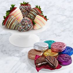 Chocolate-Covered Oreo Cookies & 6 Dipped Birthday Strawberries
