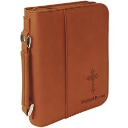 Rawhide Leatherette Personalized Bible Cover with Handle