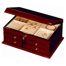 Teak Two Drawer Jewel Box