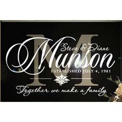 Personalized Family Name Wood Sign