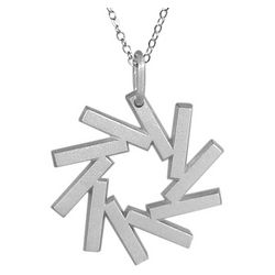 10th Anniversary Platinum Spiral Necklace
