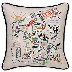 Hand Embroidered Italy Pillow