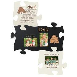 Personalized Dad Painted Puzzle Picture Frame Set