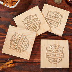 Vintage Brewery Personalized Coaster Bottle Openers