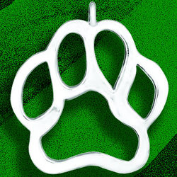 Sterling Silver Pawprint Ornament