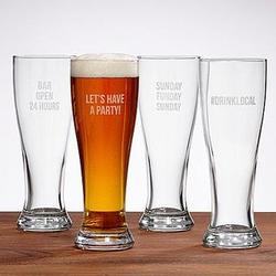 Personalized Pilsner Beer Glass Set