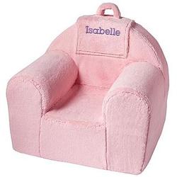 Girls Personalized Plush & Pink Take-Along Chair