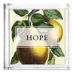 Hope Pear Petite Lucite Serving Tray