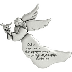 God is Never More Than a Prayer Away Angel Visor Clip
