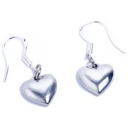 Tin Tenth Wedding Anniversary Heart Earrings