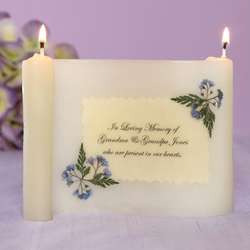 Personalized Scroll Wedding Memorial Candle