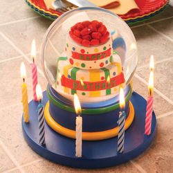 Musical Birthday Cake Water Globe